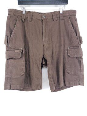 Smiths Workwear Mens Size 40 Cargo Shorts Brown Stretch Gusseted